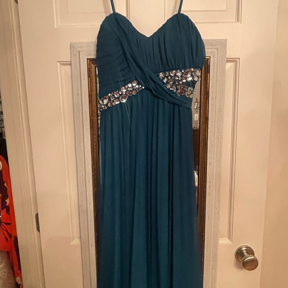 City Triangles Deep Teal Dress
